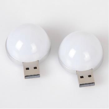 圓泡USB燈 帶柔光罩 閱讀 露營床頭 LED 小夜燈移動電源伴侶