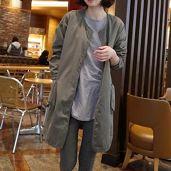 風衣女中長款新款春裝韓版寬松百搭chic流行薄款小個子外套女