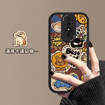 適用OPPOA9手機殼貼紙動物OPPOK10/K9新款高階感K11/K12全包A5/A7套情侶A11S男女卡通K5K3K7軟矽膠X防摔PRO