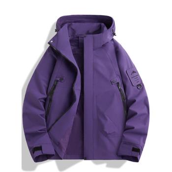 男女款連帽飛行夾克春秋季新款戶外沖鋒衣潮流防風防水登山服外套