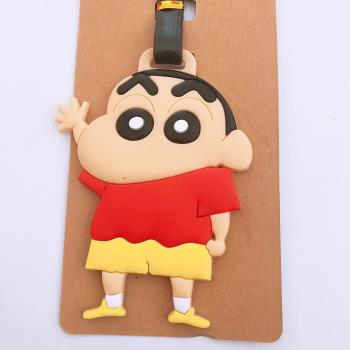 蠟筆小新卡通行李牌掛件旅行登記託運吊牌行李箱裝創意飾品