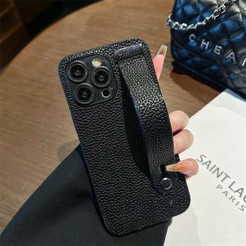 適用三星A42手機殼A34腕帶A32支架A30S商務GalaxyA35簡約A20E復古A25小眾A21S皮質A23簡約時尚防摔個性輕奢款