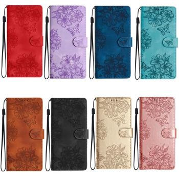 適用於LG K50/Q60手機套印花蝴蝶電話保護套翻蓋式插卡皮套軟矽膠內殼全包邊防摔支架卡通時尚個性情侶男女款
