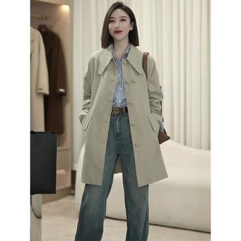卡其色風衣女短款2025春秋新款韓版流行高階感歐貨爆款外套大衣
