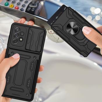 適用三星A32手機殼5G全包鏡頭保護套samsunga32氣囊防摔裝咭片galaxy a32滑蓋推窗蓋樂世A32磁吸指環男款卡包