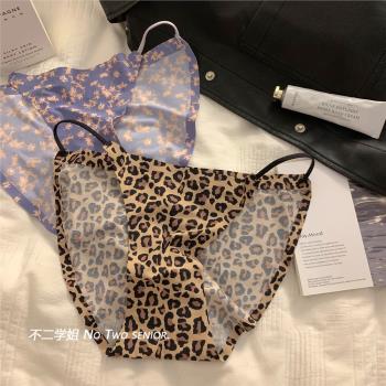性感冰絲無痕內褲女純棉抗菌襠女生低腰細帶小碎花新款2025三角褲