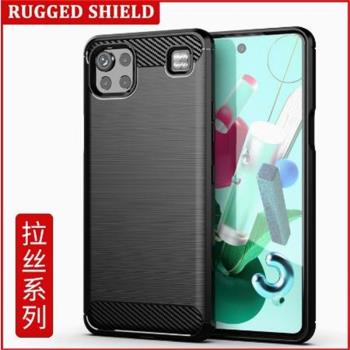 適用LG K92 5G|LM-K920AM碳纖維拉絲軟矽膠防摔商務手機殼保護套