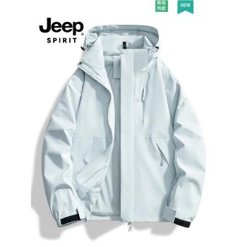JEEP SPIRIT外套男款2025年新款軟殼沖鋒衣防風防水進藏輕量化女
