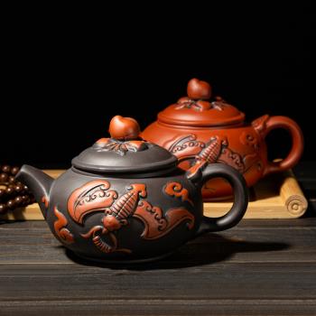 紫砂壺大容量茶壺單壺過濾小號泡茶壺純手工中式家用功夫茶具套裝