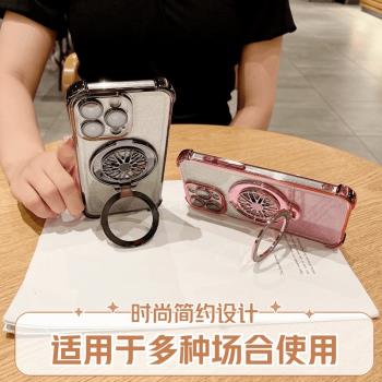 陀螺適用三星A55旋轉A35矽膠A34橫豎A51支架A52S手機殼A54防摔A53折疊A05軟A73鏡頭膜A33解壓A32女A15全包A14