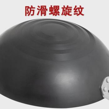 傳統老式鑄鐵炒菜鍋家用無塗層熟鐵炒鍋不粘鍋圓底燃氣灶平底炒鍋