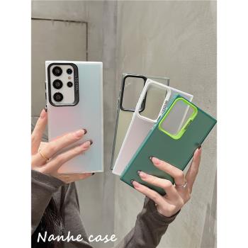 適用三星s25ultra手機殼原廠s23u十note20高階感s24加a16a52啊a55a54專用s25edge新款s22保護套s21fe簡約硬殼