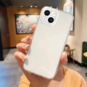 適用蘋果15直邊相框iPhone11手機殼11pro透明12mini矽膠13promax保護套14plus超薄15pro軟邊16防摔鏡頭全包男