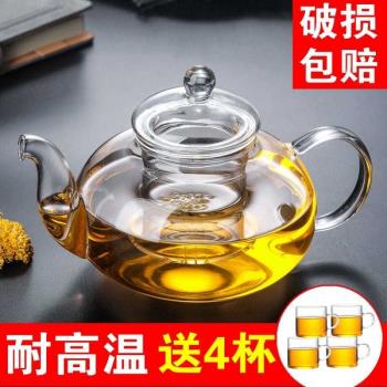 可加熱耐高溫功夫水果玻璃茶壺