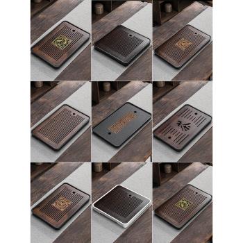 清倉撿漏竹製茶盤家用辦公室瀝儲水幹泡茶臺小型茶海功夫茶具託盤