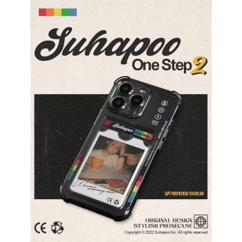 適用於蘋果15promax手機殼iphone14promax拍立得13卡包十五插卡片身份pm透明12照片新款xr全包軟美式復古小眾