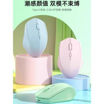 無線滑鼠女生辦公靜音無聲可充電遊戲適用聯想華碩惠普戴爾電腦