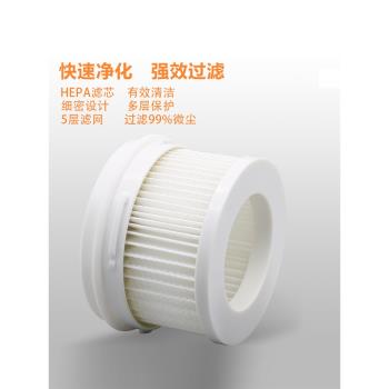 適配小米米家手持無線吸塵器2/K10/1C配件濾芯海帕HEPA過濾網