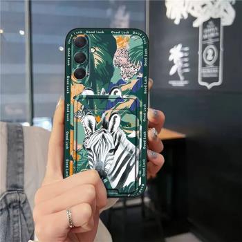 適用三星M54 5G/F54/SM-M546B手機殼放照片插卡塗鴉矽膠潮流卡通