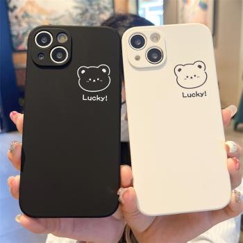 可愛iPhone14矽膠卡通保護套蘋果