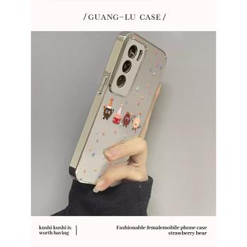 適用三星S24手機殼萌系波點餅幹Galaxy新款補妝鏡子S24ULTRA高畫質鏡面S23+保護套S22女S21FES20矽膠PLUS全包