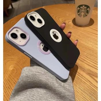 15簡約12保iPhone13promax防摔撞色max鏤空純色xr護套爆款男女全包/漏標機殼小紅高級131178plusxs蘋果手書14