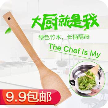 長柄木製平底鍋防燙炒菜鏟廚房