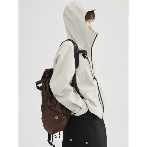 戶外山系機能軟殼沖鋒衣外套男春秋防風防水風衣外貿男裝工裝夾克