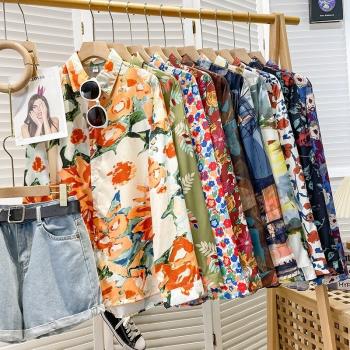 80年代懷舊服裝港式穿搭花襯衫70 90復古影視短劇港風洋裝女裝潮