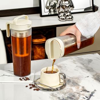 咖啡冷萃壺家用冷萃瓶冰箱冷泡水果茶壺帶提手大容量冰萃壺冷萃杯