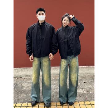 美式三防立領夾克男款春秋cleanfit高階感痞帥外套防風防水沖鋒衣