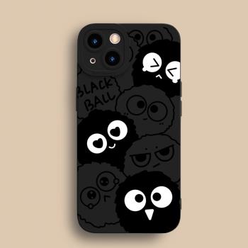 軟殼煤球iPhone13卡通矽膠蘋果
