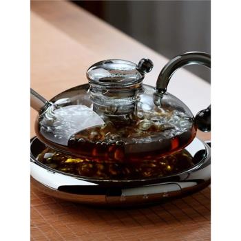 2025新款玻璃煮茶壺財鼠壺圍爐煮茶器電陶爐耐熱玻璃花茶煮茶壺