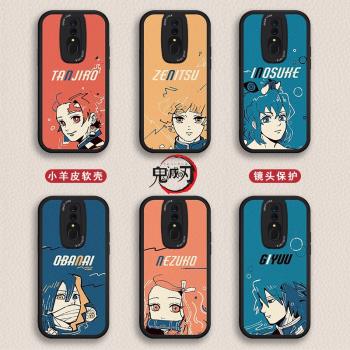 適用OPPOA9鬼滅之刃手機殼A5全包A11x軟矽膠k9s情侶動漫個性A8防摔k7皮質K12plus保護K10pro套K5男女K3新款
