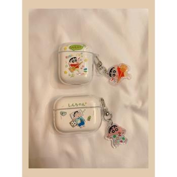 動漫人物適用AirPods保護套Pro第二代3代矽膠2蘋果藍芽無線耳機盒AirPods2耳機套創意高階感透明卡通軟可愛男