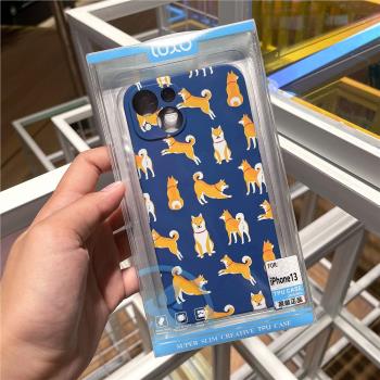 可愛柴犬適用蘋果15手機殼12夜光iPhone11軟殼14promax全包xr狗狗15promax矽膠8p萌寵13pro軟殼14pro秋田犬14