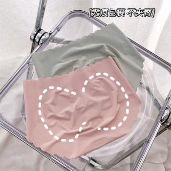 堅果媽咪內褲女生冰絲無痕一片式日系透氣純棉襠中腰包臀2025春夏