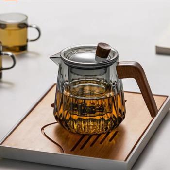 青蘋果高硼矽玻璃茶壺耐高溫煮茶壺電陶爐專用花茶壺茶吧機燒水壺
