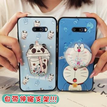 適用於LG V50S流沙支架系列潮女保護套保護殼軟殼閃亮小雛菊矽膠