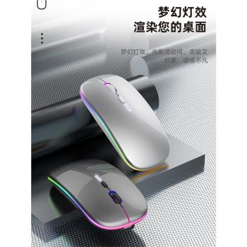 無線鼠標筆記本迷你充電靜音辦公通用雲電腦手機平板藍芽電量顯示
