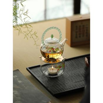 覓己金桂飄香提樑壺茶具套裝耐高溫玻璃茶壺溫茶器綠茶專用泡茶器