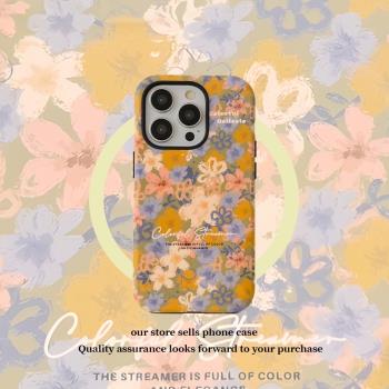 殼殼大世界個性滿屏花適用蘋果15ProMax手機殼新款iphone14磁吸16plus菲林二合一12全包13矽膠套11女高級感xr