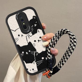 適用oppoa9x手機殼a9新款oppo a9x全包PCEM00防摔0ppoa9x矽膠opp0a9x軟殼0pp0a9x男女潮歐泊a9x貓咪帶掛繩
