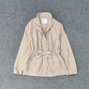 內銷大牌女裝風衣春秋立領工裝防風外套腰帶短款顯瘦上衣潮休閑