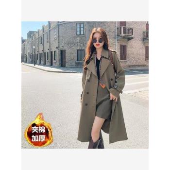 清倉撿漏春季女裝別致漂亮法式風衣外套女2025新款春秋收腰垂感洋