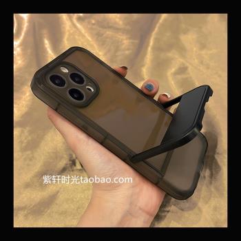 可站立自帶隱形折疊支架適用三星A54手機殼A73/A72簡約A53透黑A42純色A33/A32防摔A22/A23高階感A51冷淡風A34