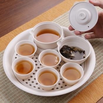 便攜式一次性旅行茶具茶盤套裝戶外泡茶迷你茶壺聚餐圍爐煮茶