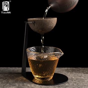陶瓷茶漏茶濾創意茶道配件無孔茶渣過濾茶水分離器可愛茶葉過濾器