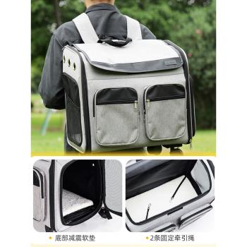 寵物拉桿箱貓包外出便攜大容量可折疊行李箱貓咪狗狗旅行箱貓揹包