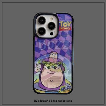 Magsafe磁吸3D變圖玩具總動員巴斯光年手機殼適用蘋果16ProMax卡通保護殼iPhone15Pro保護套三星折疊Flip6543